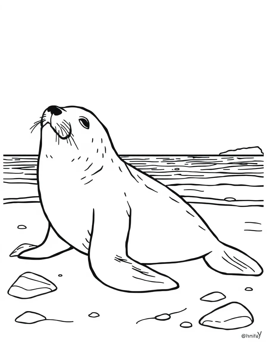A selkie shedding its seal skin on a moonlit beach