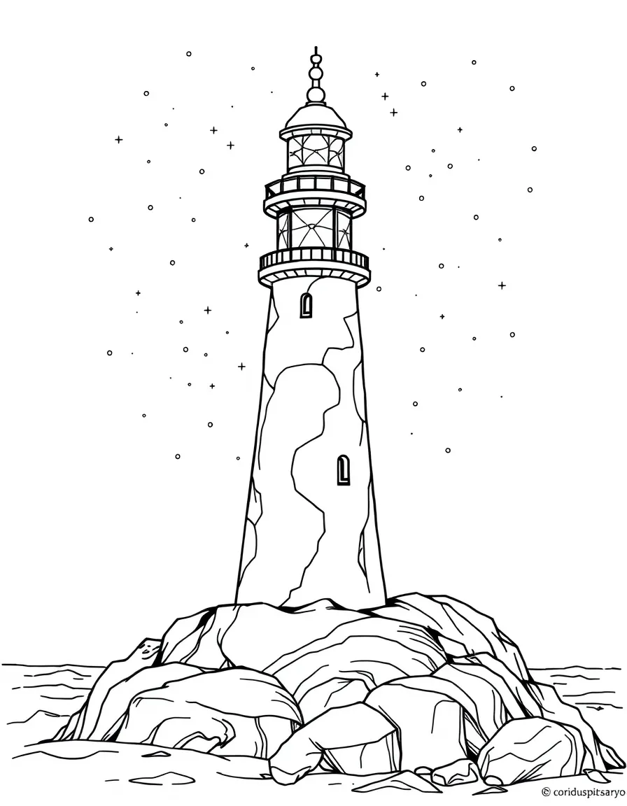 A magical lighthouse that guides lost souls rather than ships