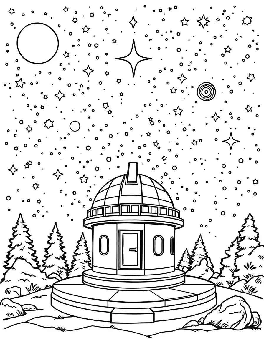 A celestial observatory where the stars can be rearranged