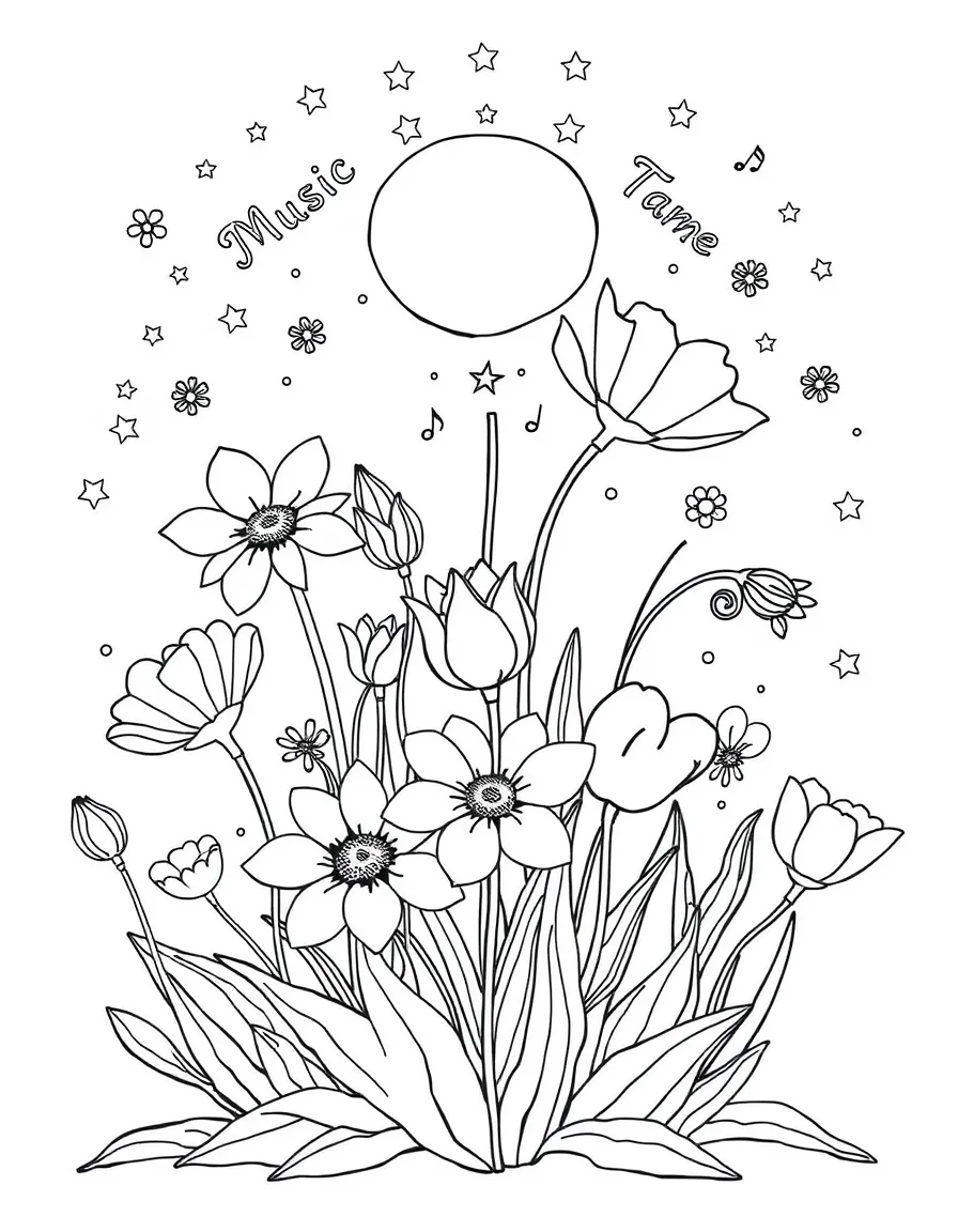 A spring equinox ritual with flowers blooming in time with music