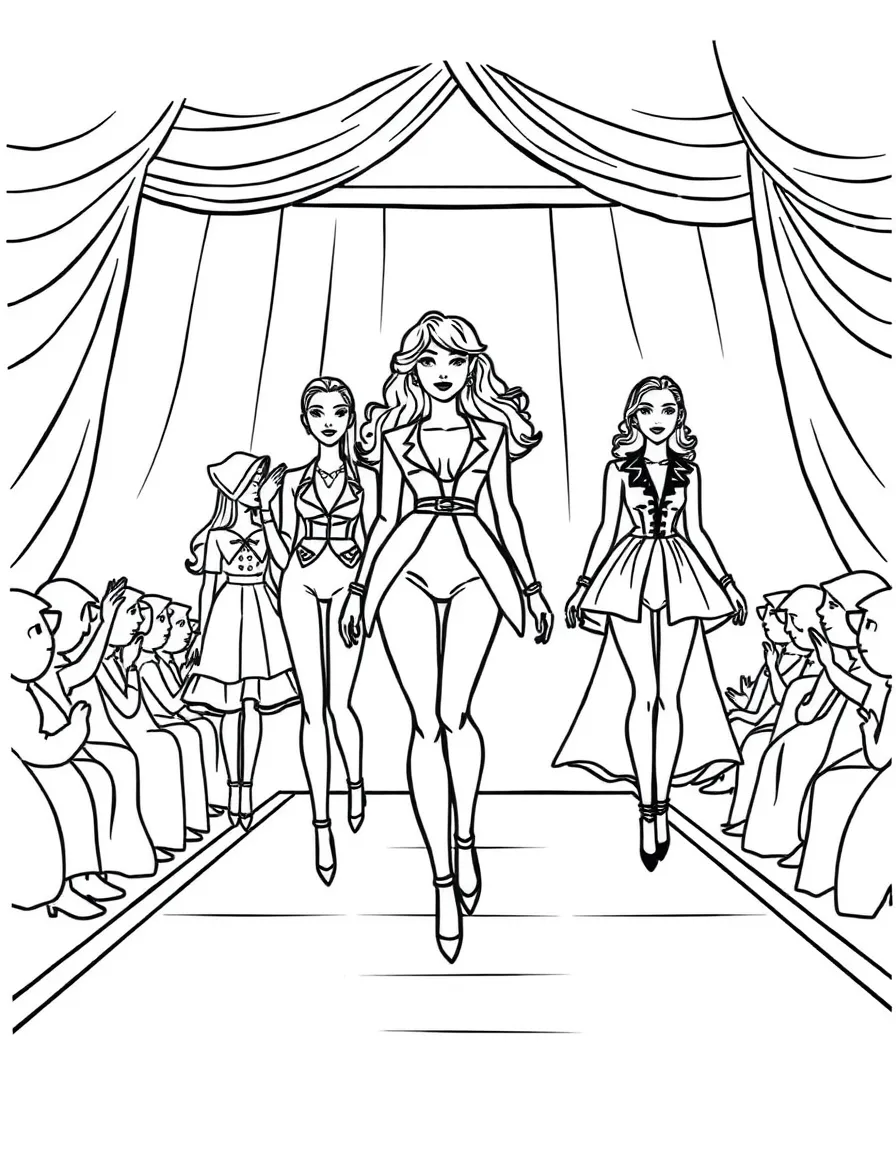 A magical fashion show with outfits that transform on the runway