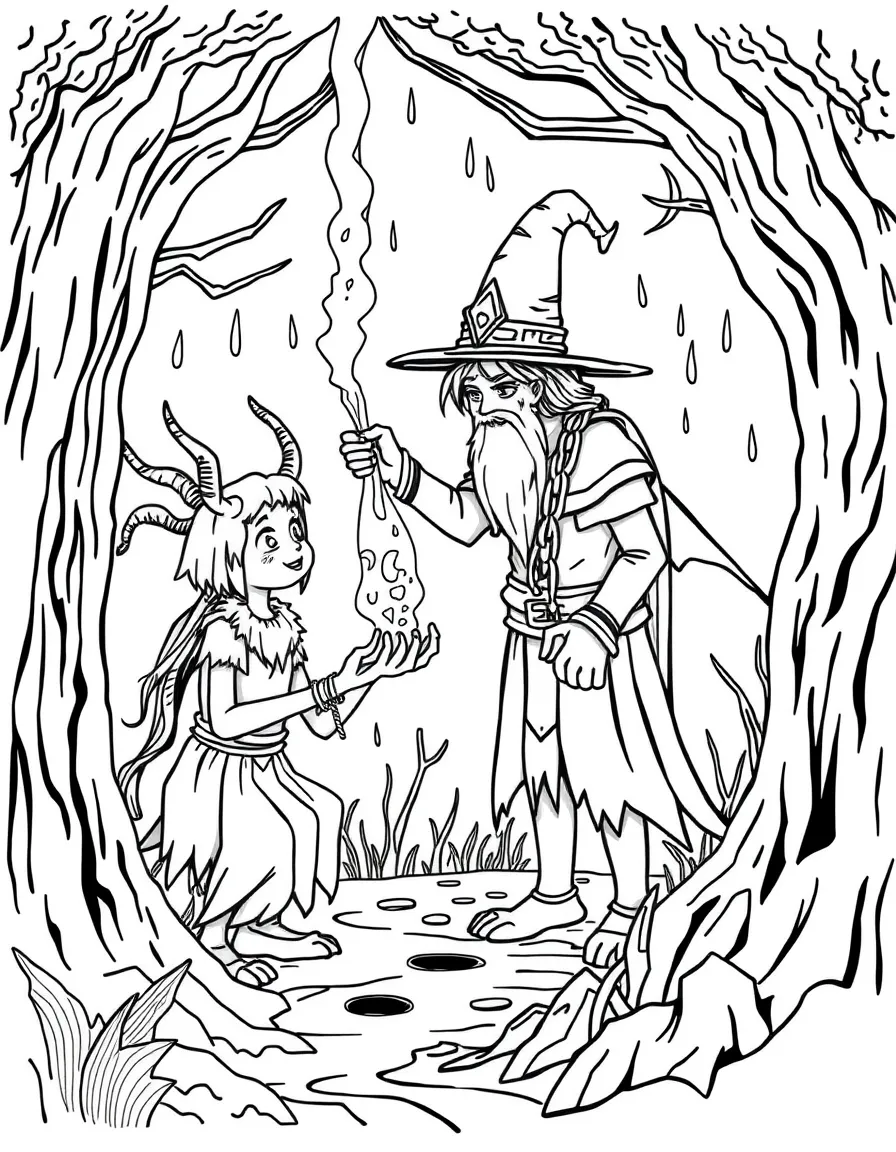A magical drought broker negotiating with reluctant rain spirits