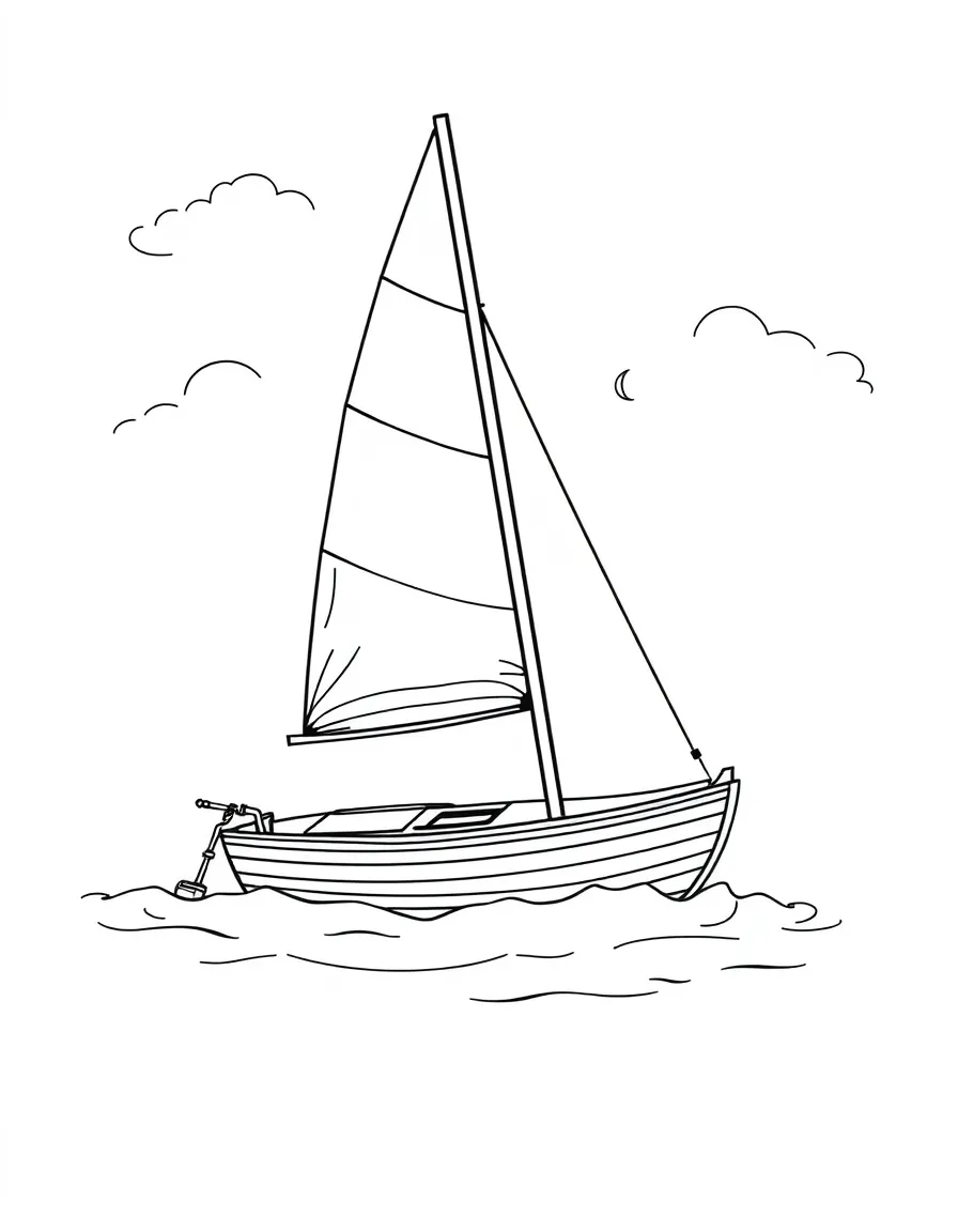 A small sunfish sailboat perfect for beginners