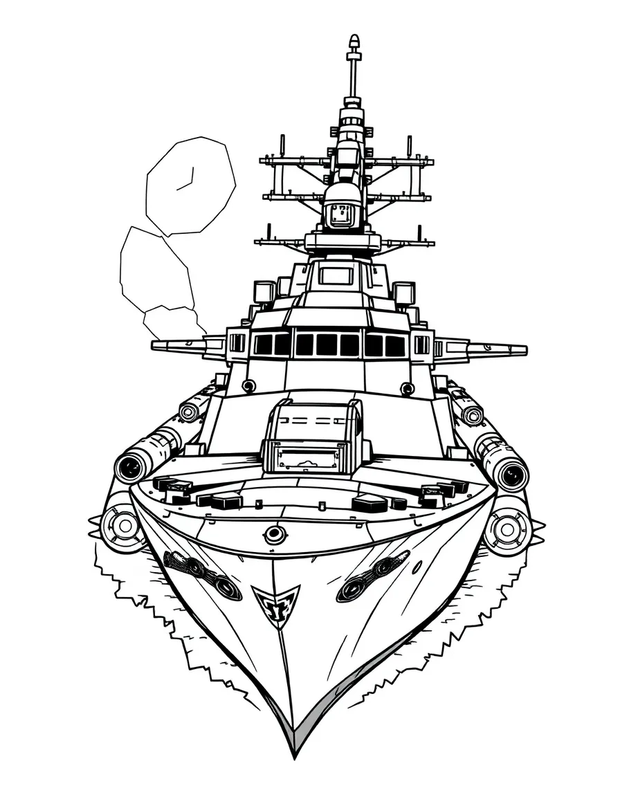A missile cruiser with advanced weapons systems