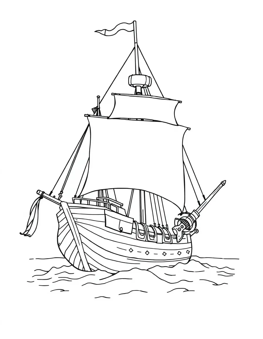 The HMS Bounty under full sail
