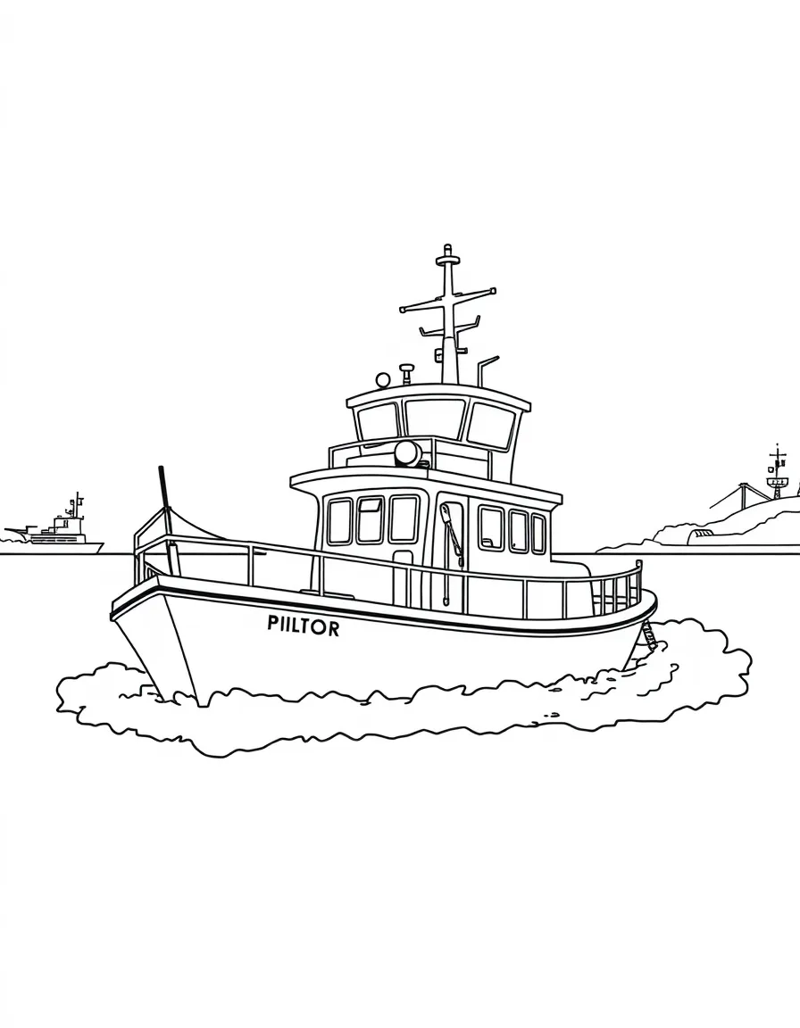 A pilot boat bringing harbor pilots to incoming ships