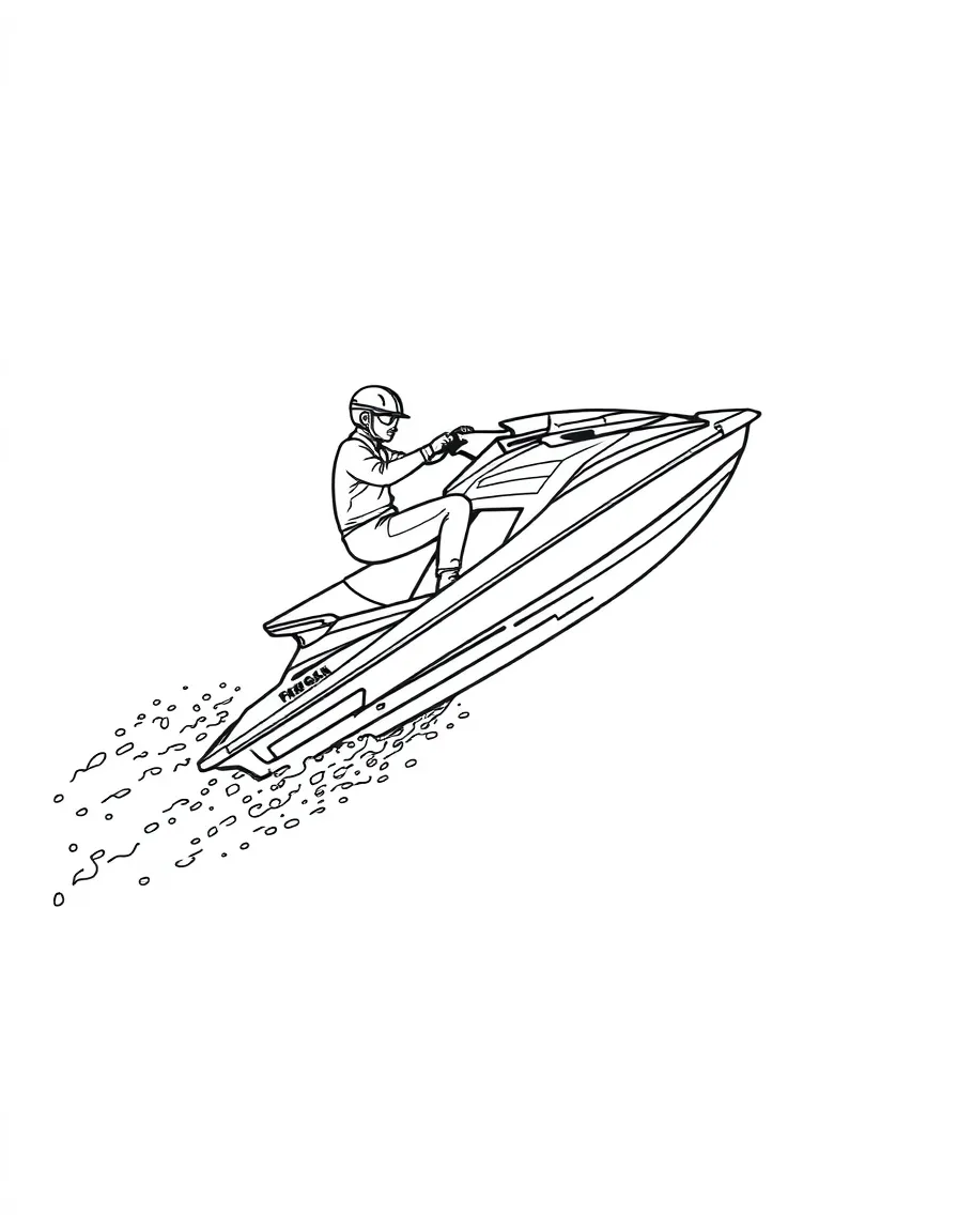 A jet ski performing an impressive aerial stunt