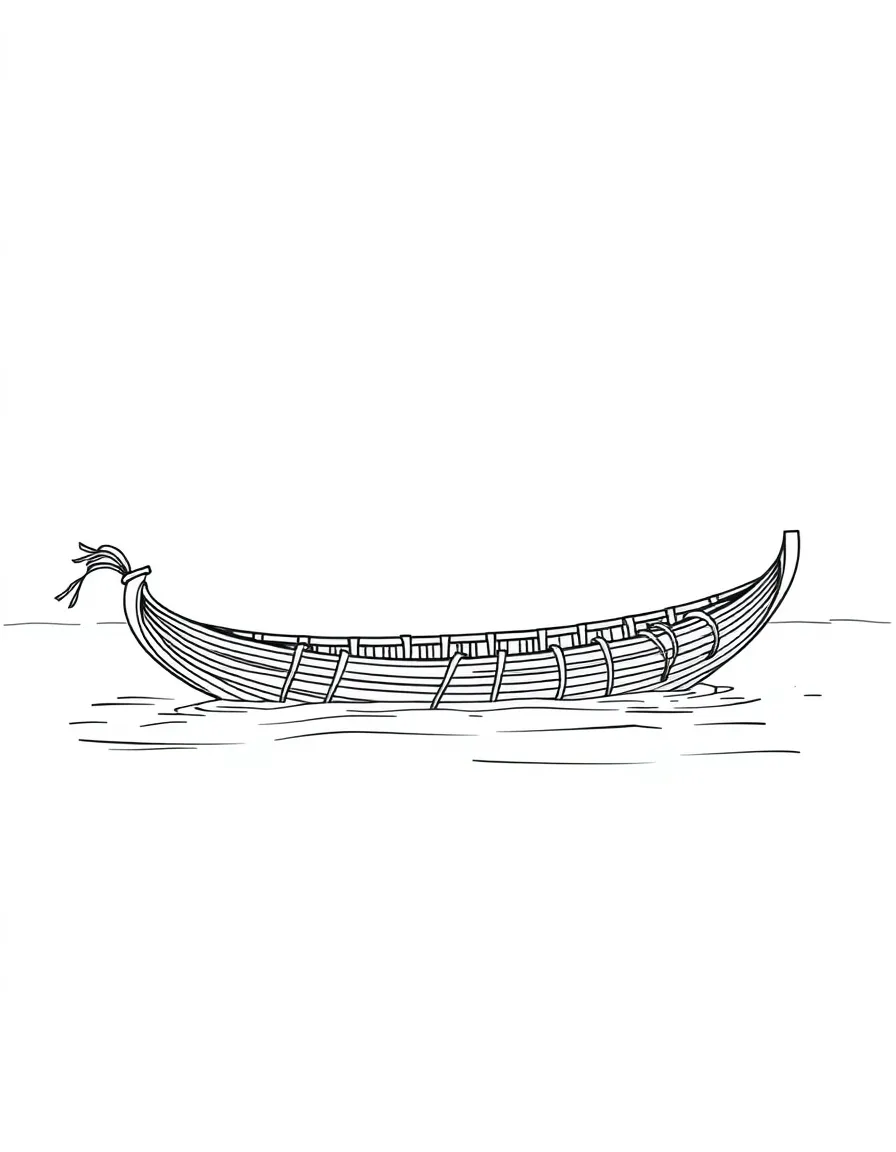 A traditional reed boat from Lake Titicaca
