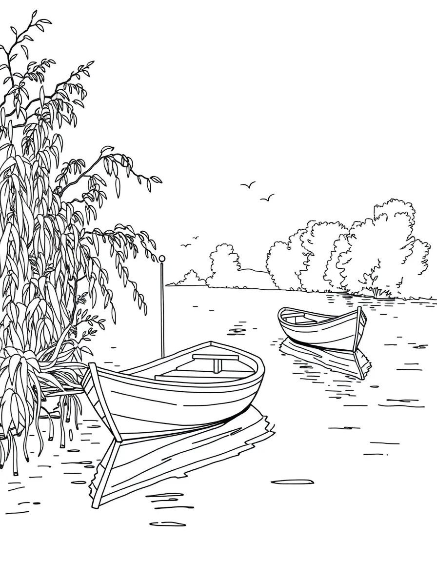 A detailed rendering of Monet's "Impressionist" boats