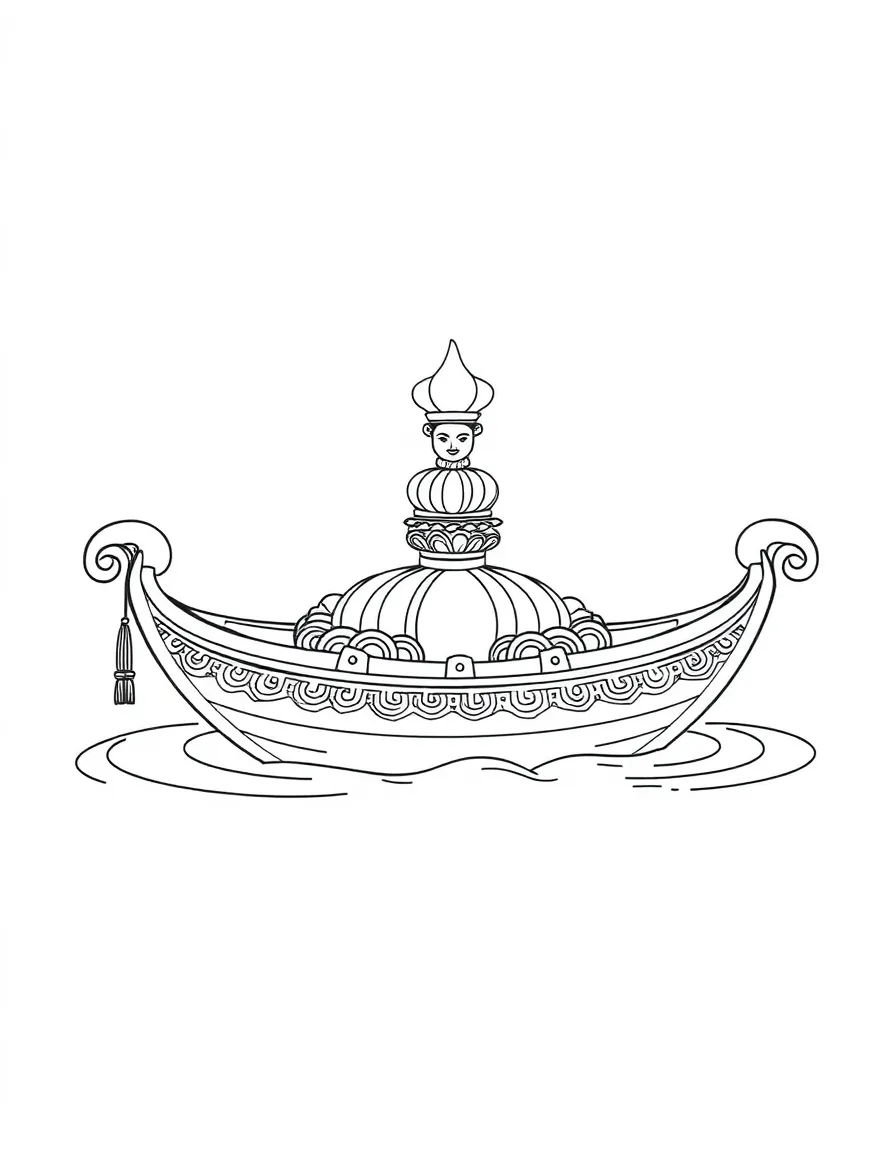 Traditional boat-shaped offerings for religious ceremonies