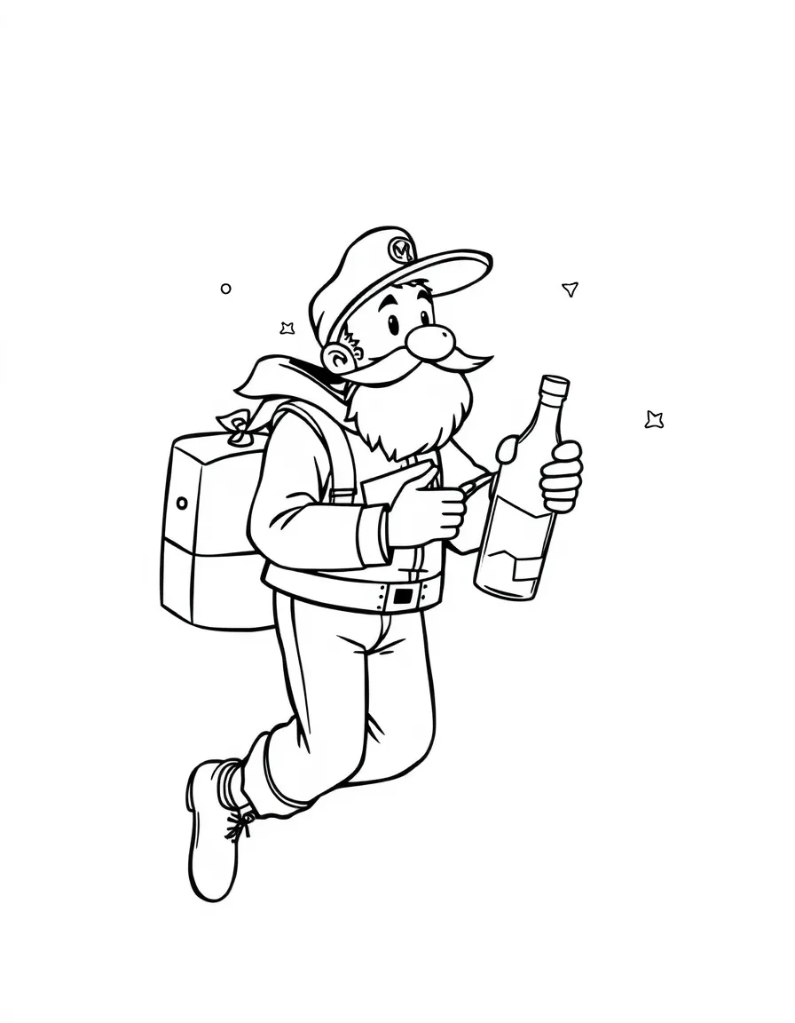 Merman mailman delivering messages in bottles