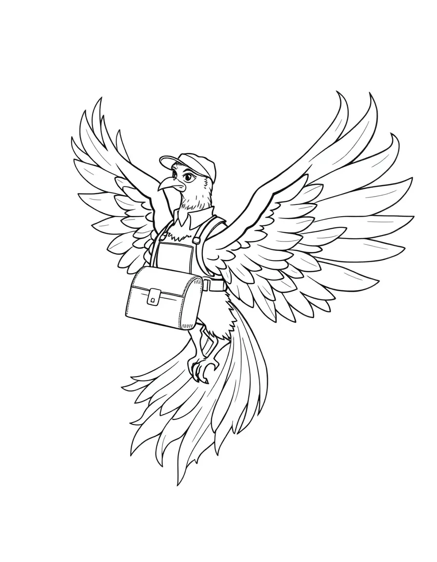 Phoenix mail carrier with flame-resistant mailbag