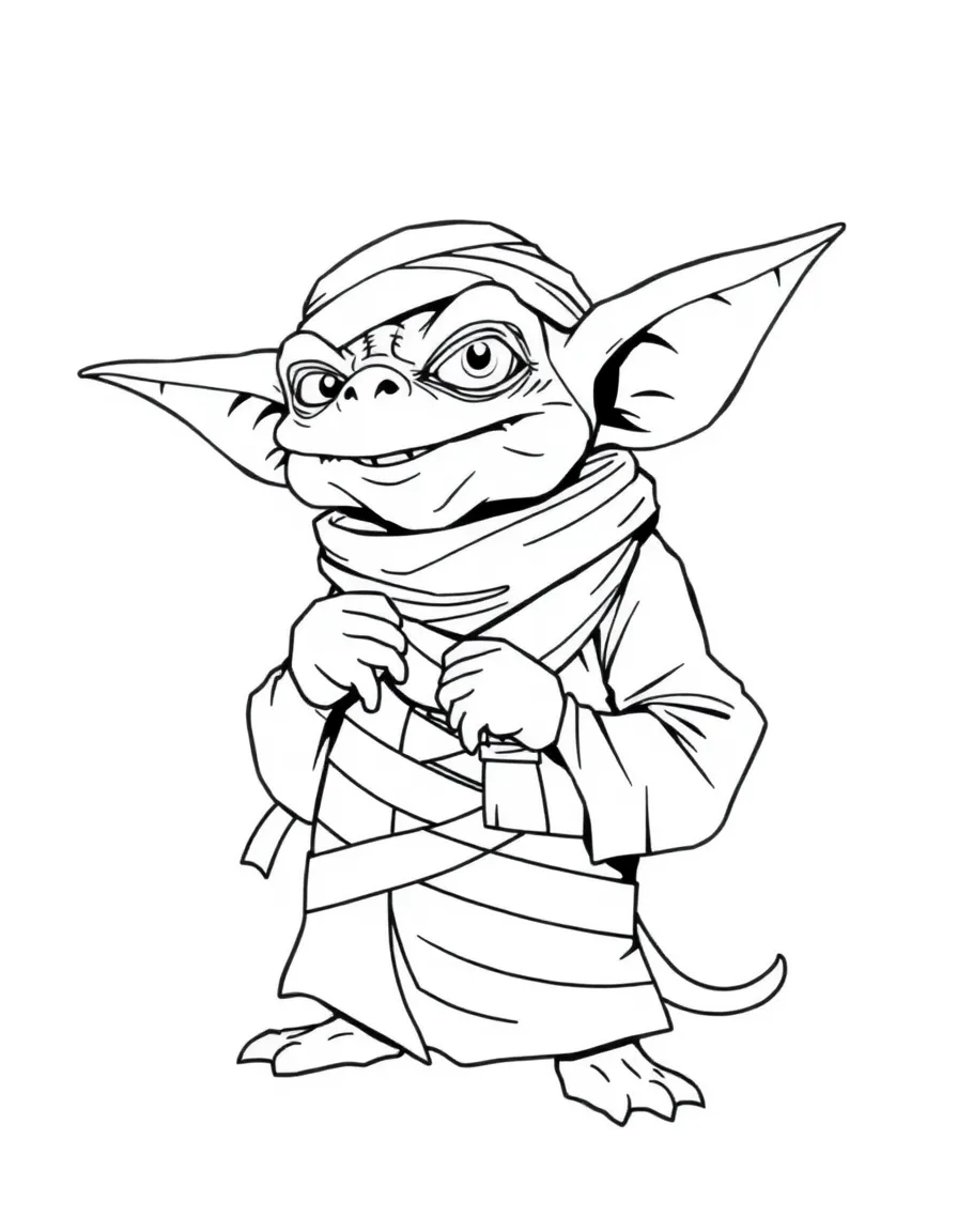 Goblin doctor with bandages wrapped around itself