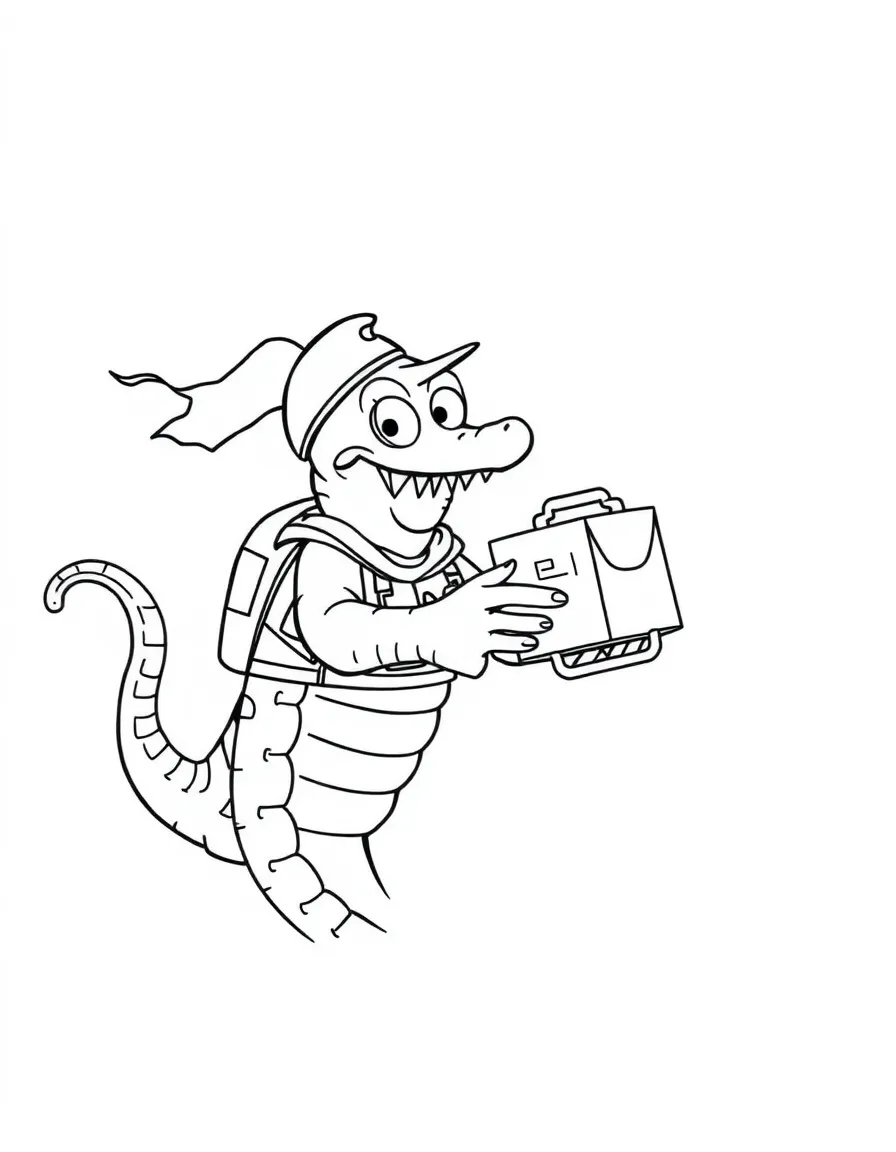 Kraken mail carrier delivering underwater packages