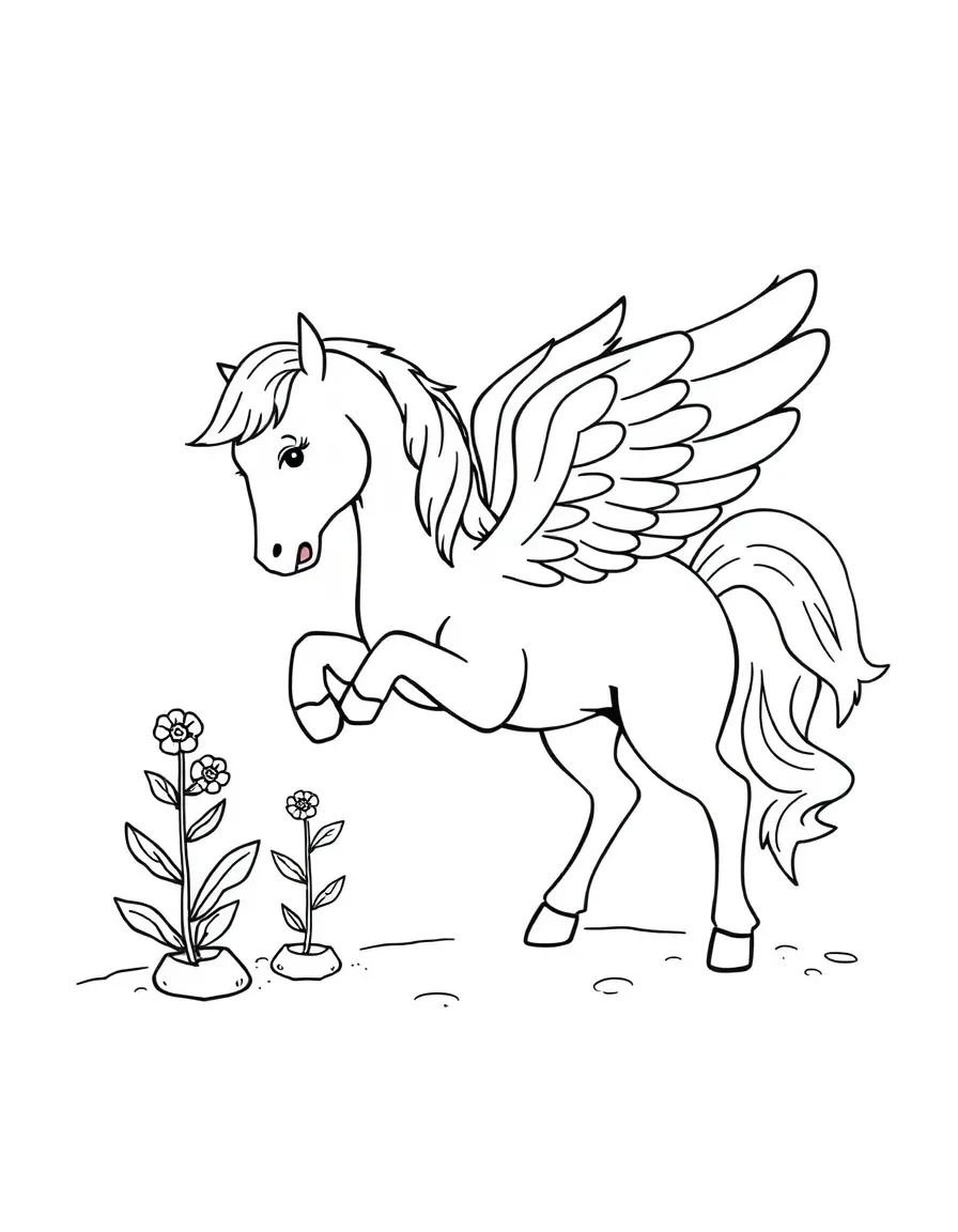 Gardener pegasus planting rainbow seeds