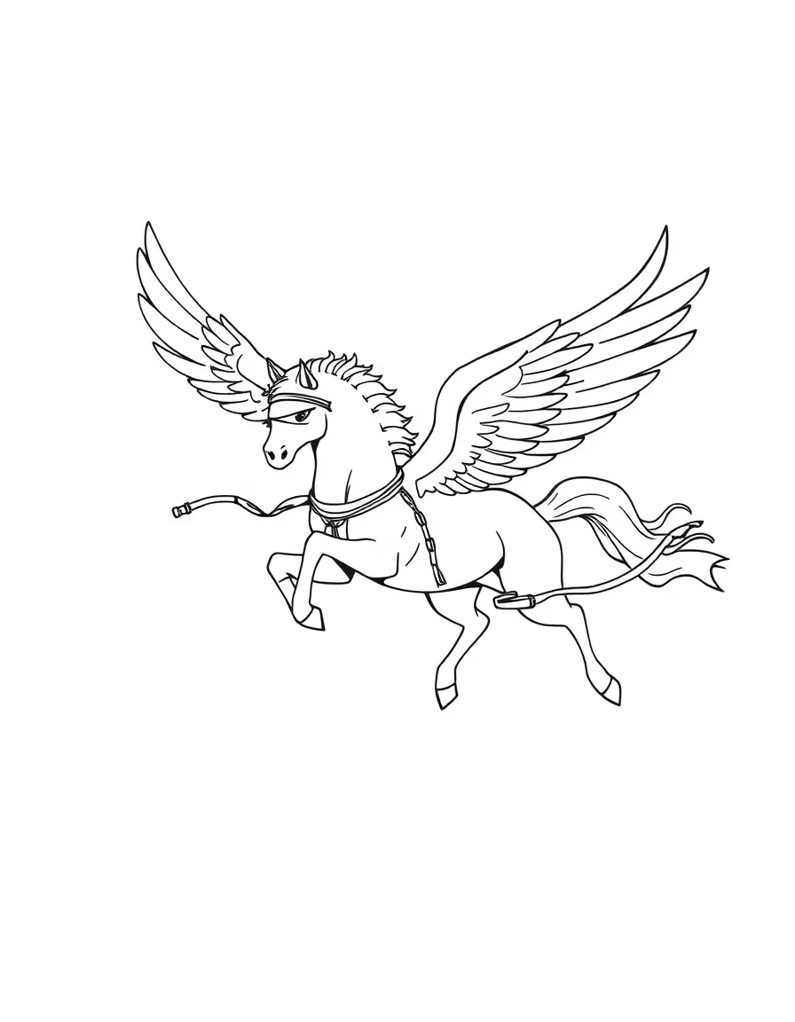 Ninja pegasus sneaking silently through sky