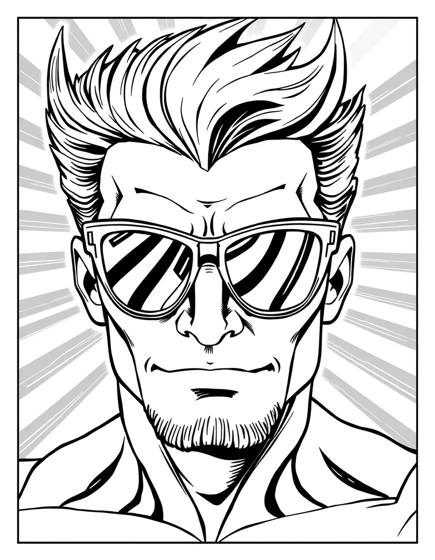 Cyclops trying to wear regular sunglasses