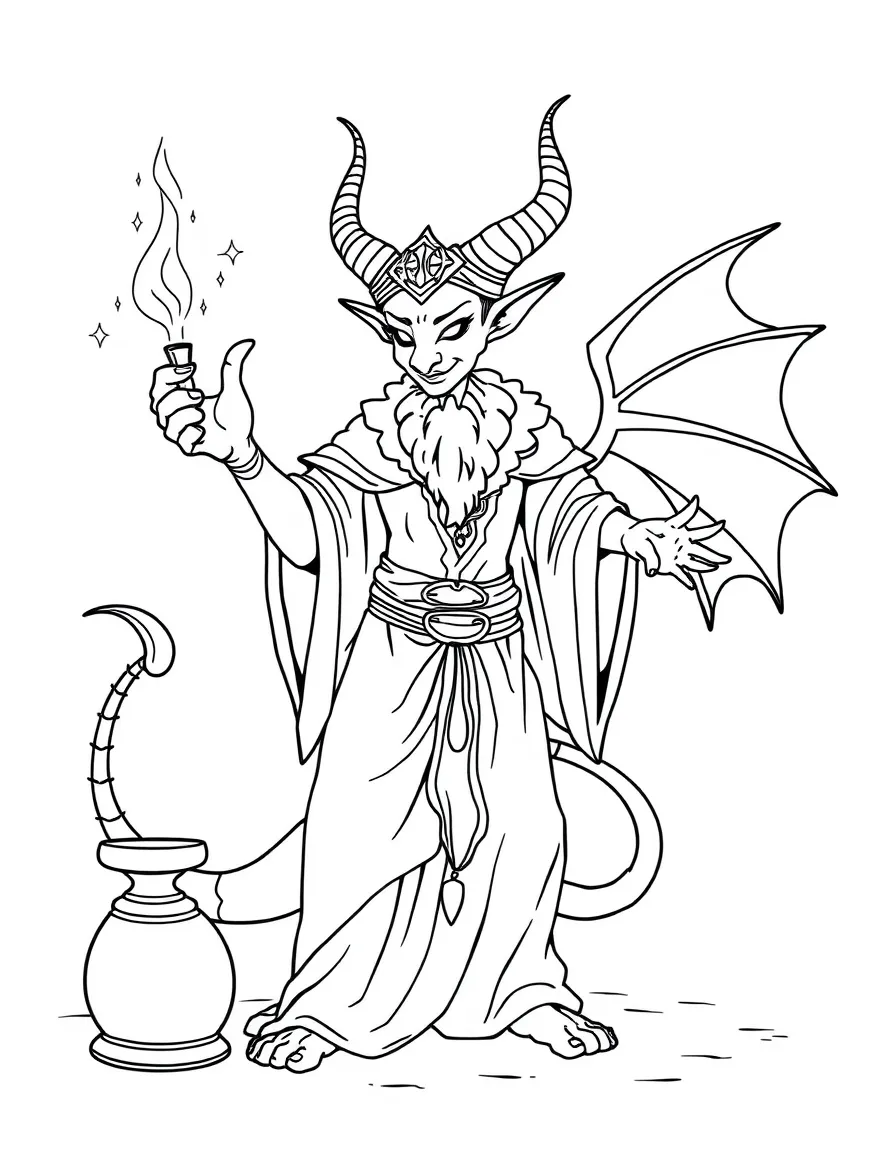 Teacher djinn teaching proper wish-making techniques