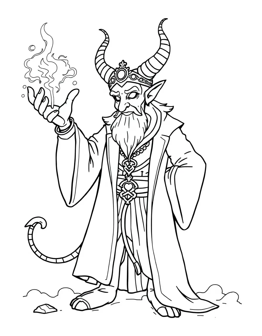 Doctor djinn granting health wishes with caution