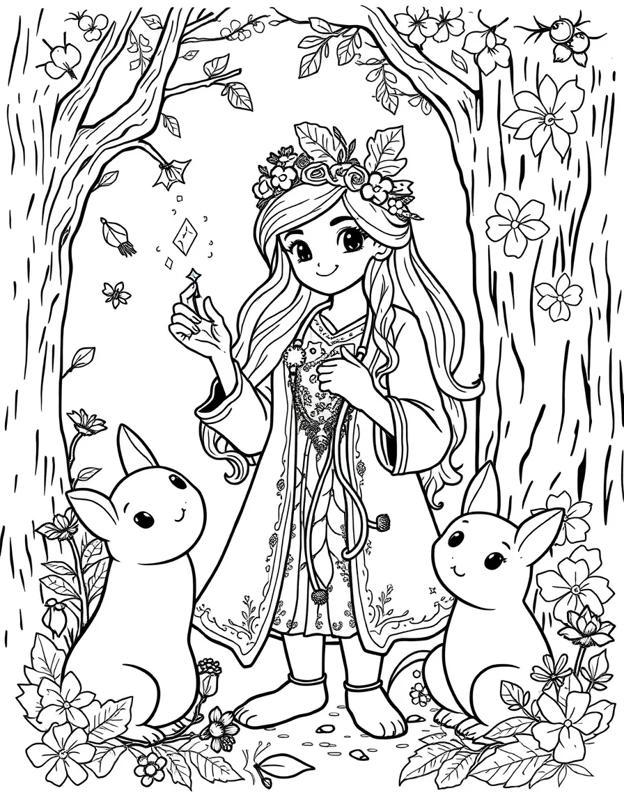 Doctor dryad healing woodland creatures