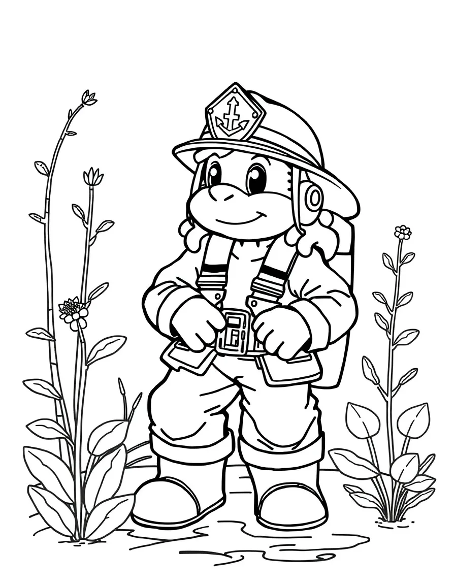 Firefighter dryad growing water plants to help