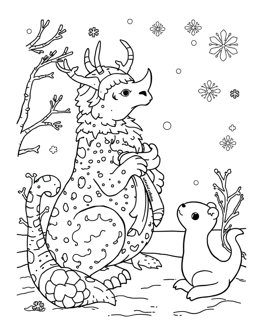 Winter chimera making diverse snow creatures