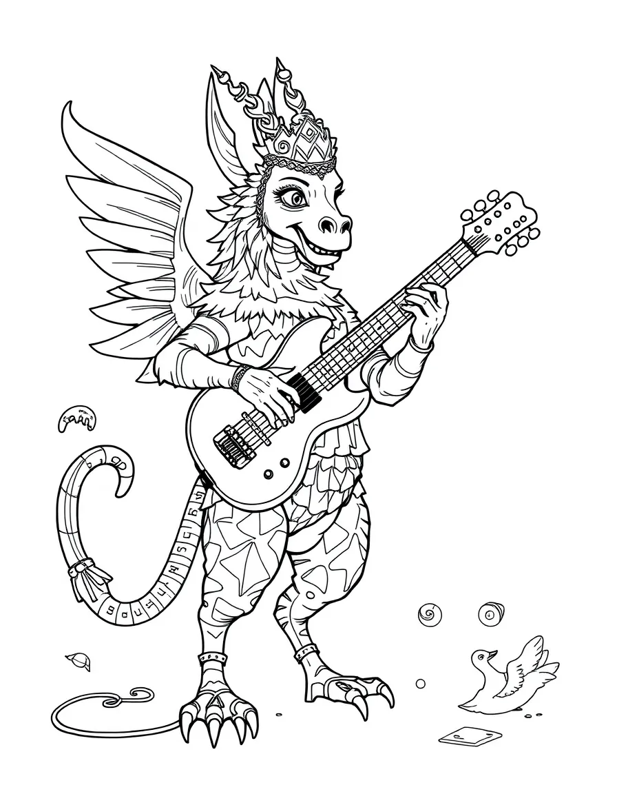 Musician chimera playing different instruments per limb