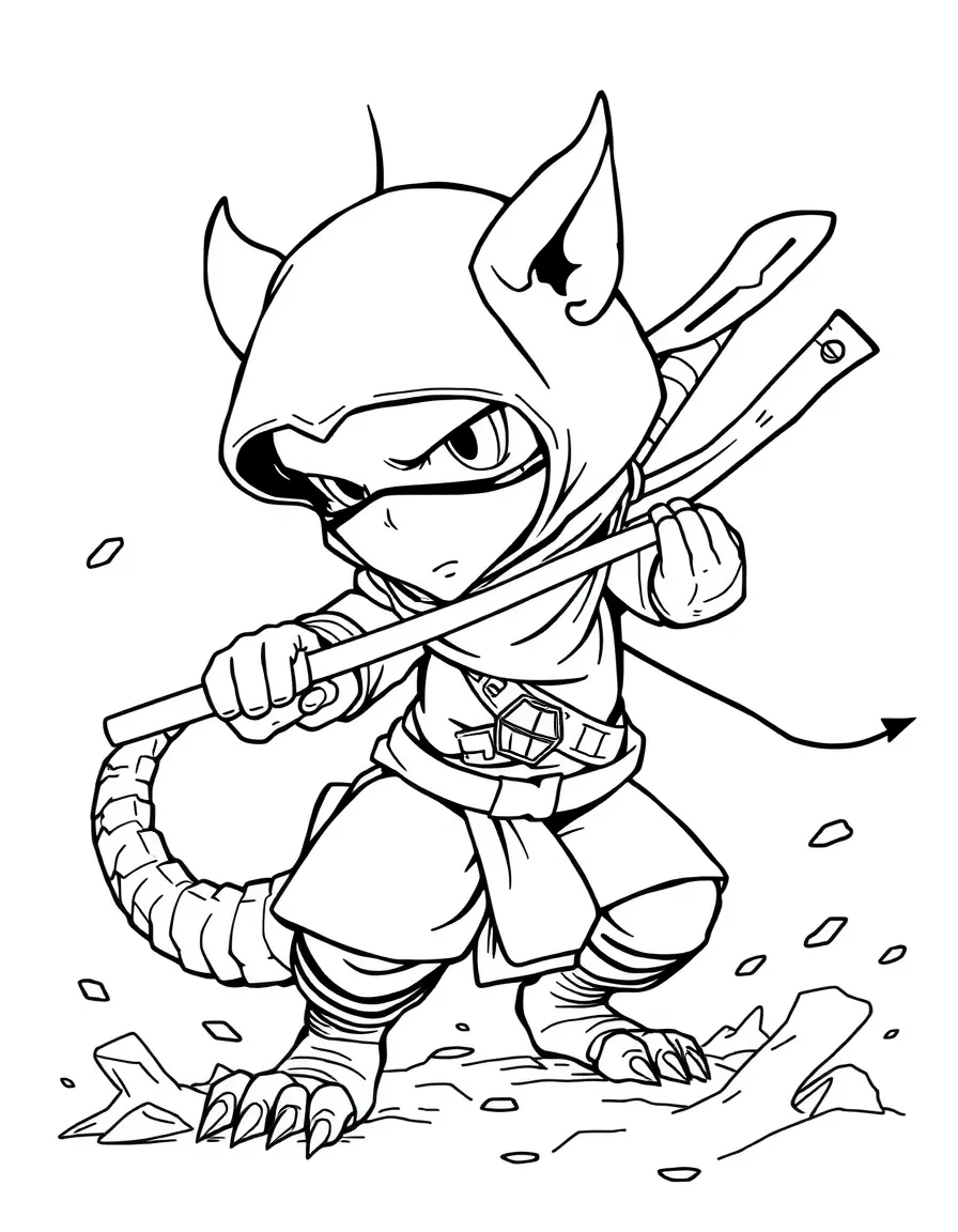 Ninja chimera using different skills to stay hidden