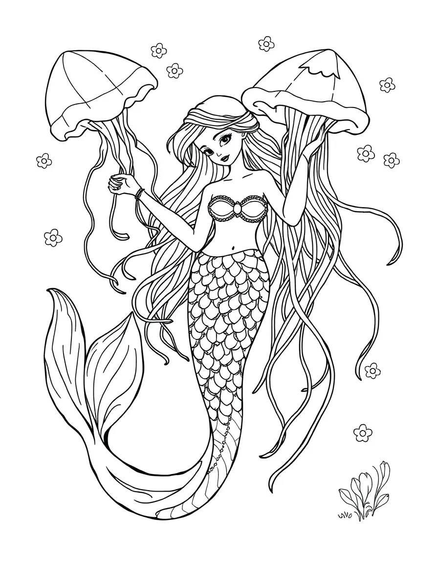 Mermaid dream-weaver who creates beautiful visions using jellyfish tendrils