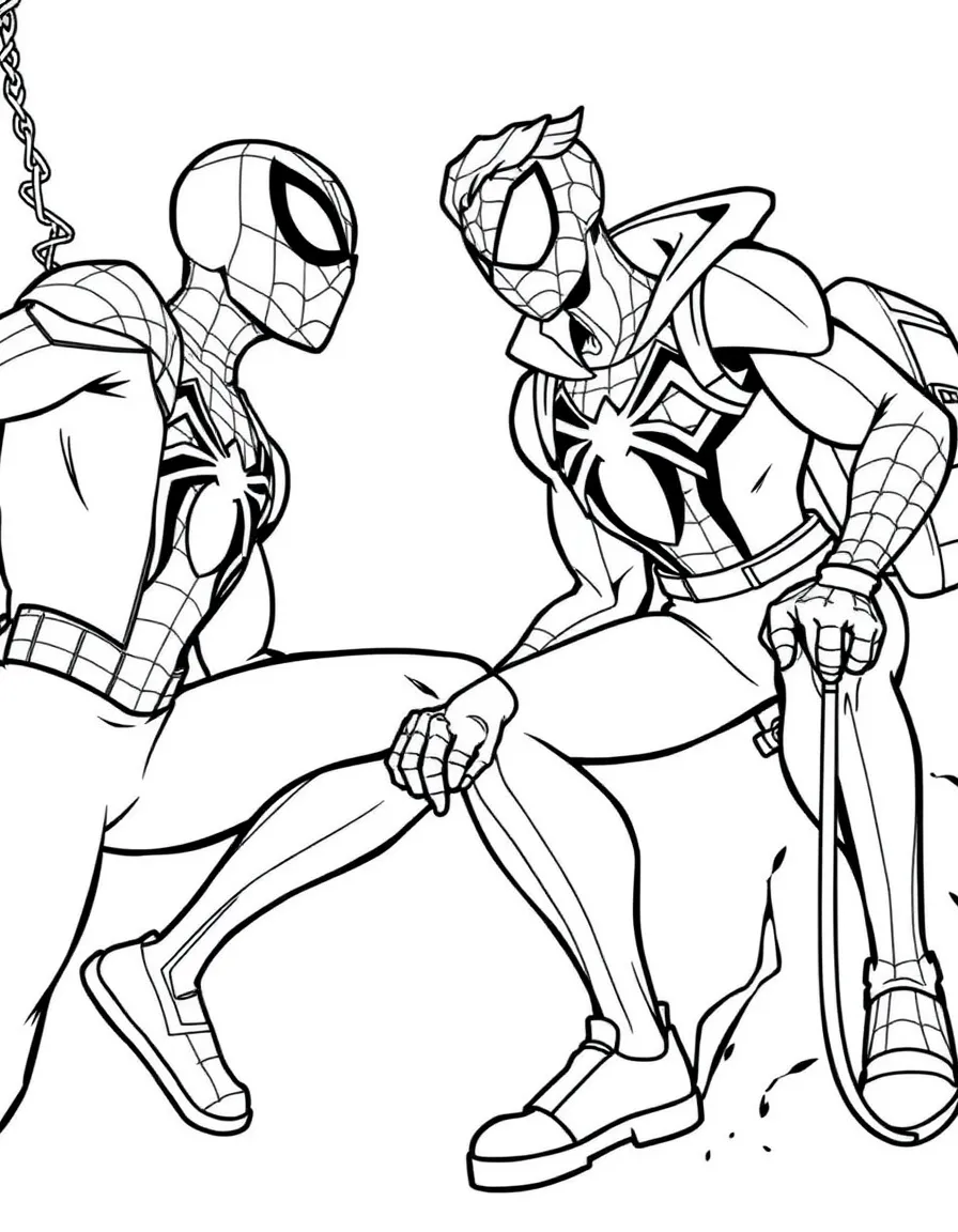 Spider-Man and Miles Morales training together