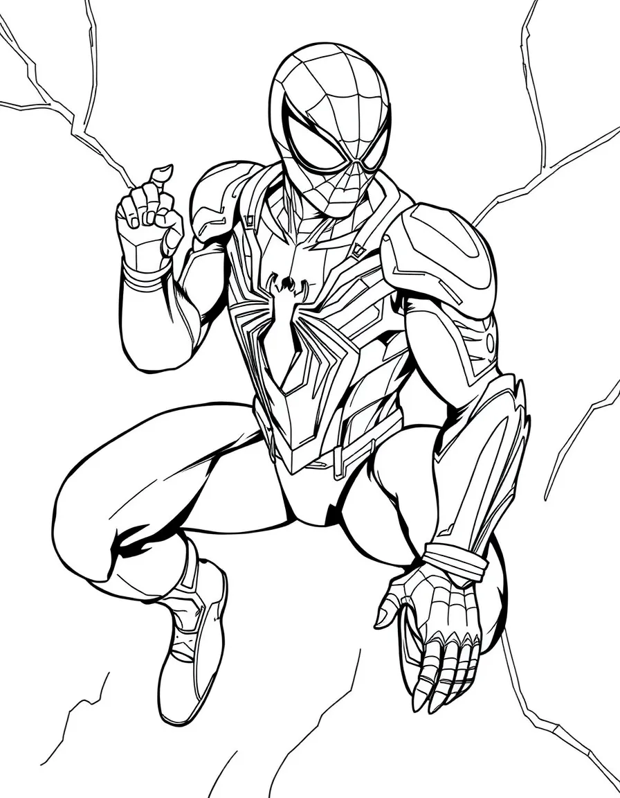 Spider-Man in his Iron Spider armor