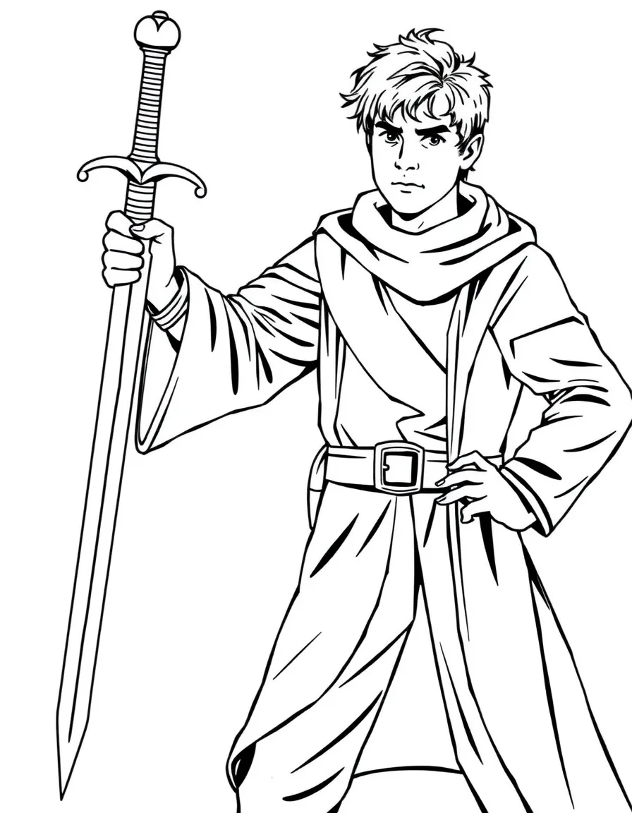 Neville Longbottom standing bravely with the Sword of Gryffindor