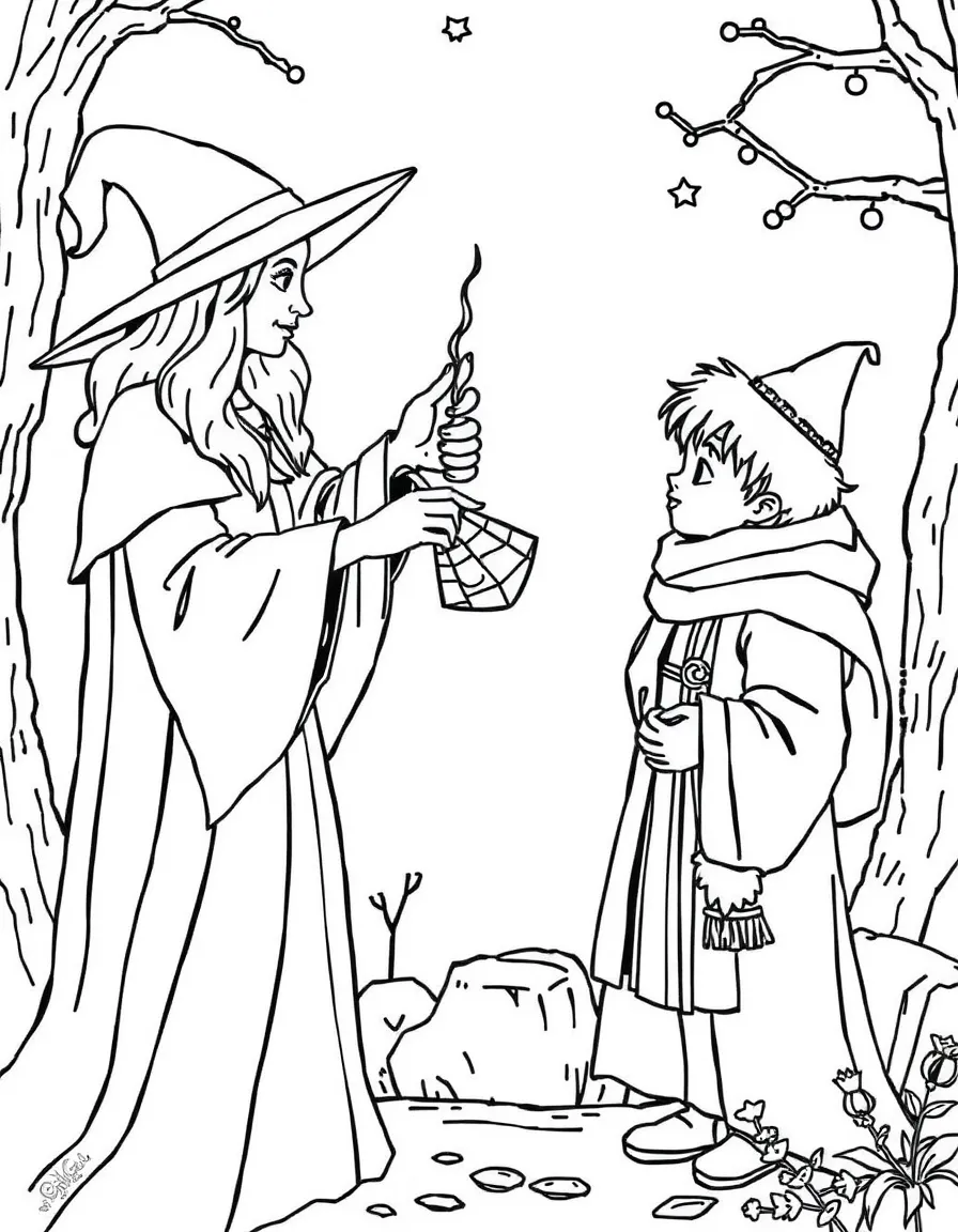 The White Witch offering Edmund Turkish Delight in Narnia