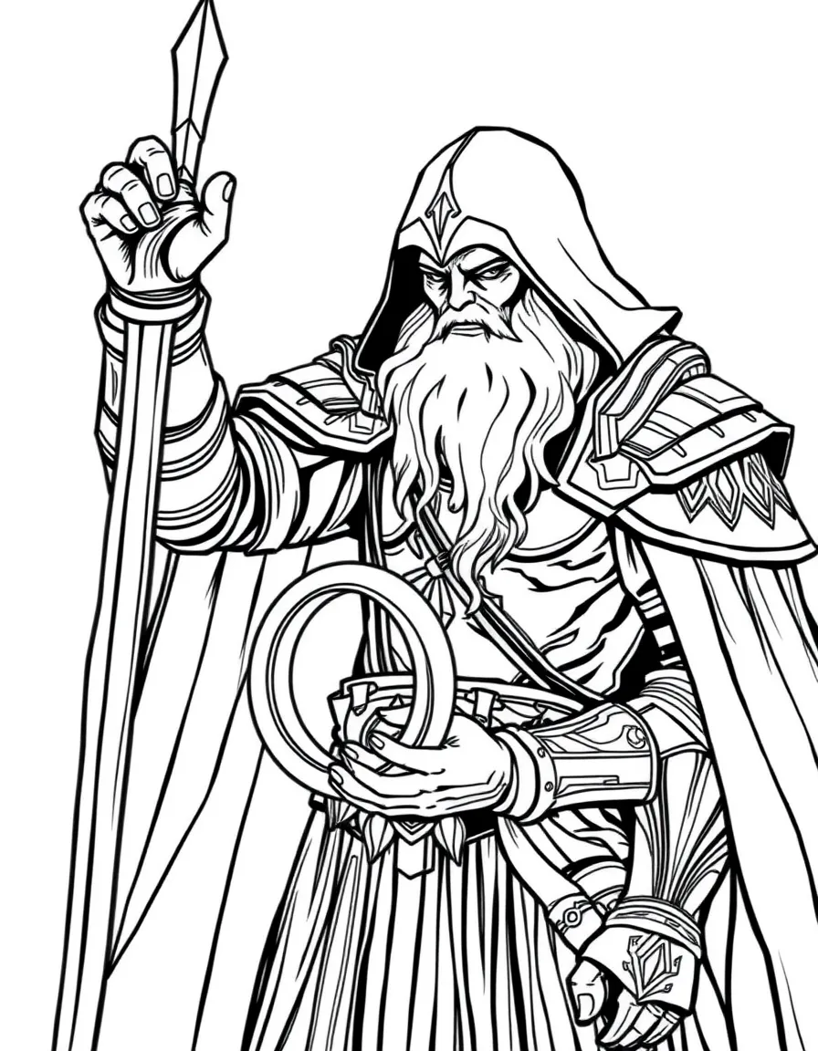 Sauron in his dark armor with the One Ring