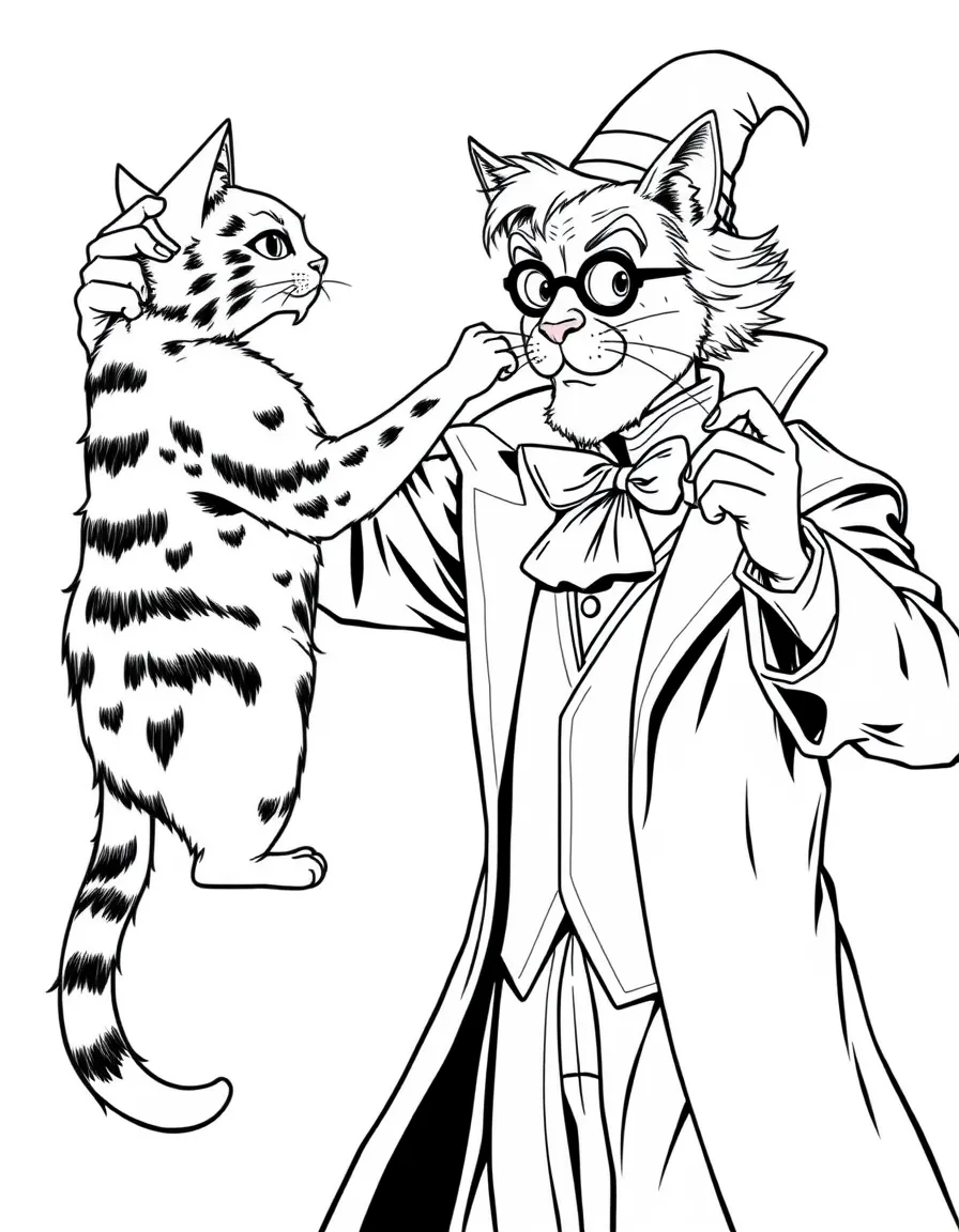 Professor McGonagall transforming from a cat into human form