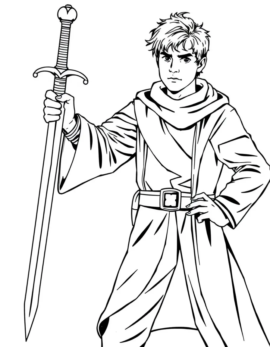 Neville Longbottom standing bravely with the Sword of Gryffindor
