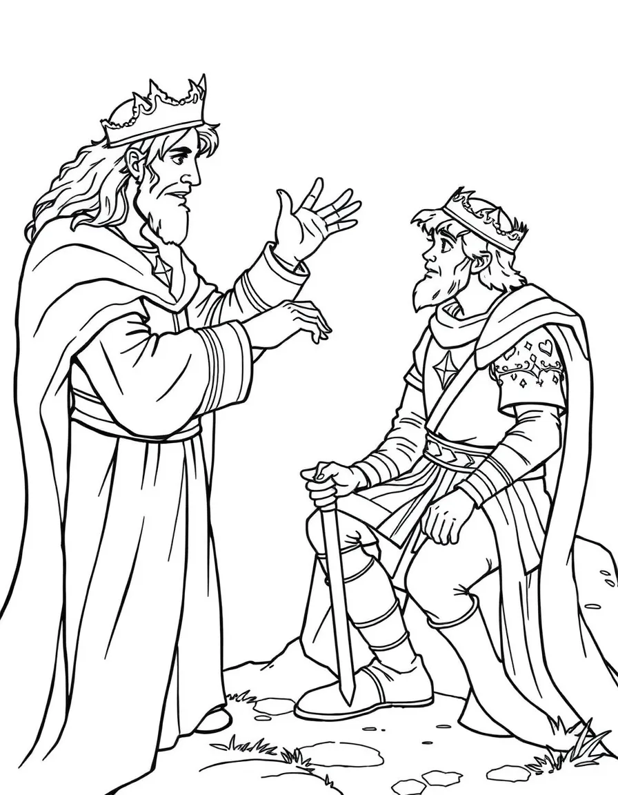 Merlin from "The Once and Future King" teaching young Arthur