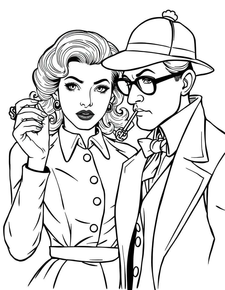 Irene Adler outsmarting Sherlock Holmes with the photograph