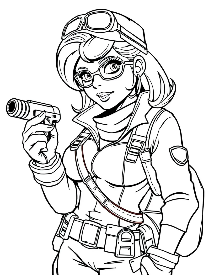 Stephanie Plum with her hamster Rex and bounty hunter gear