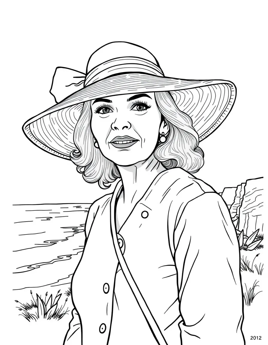 Vera Stanhope in her floppy hat on the Northumberland coast