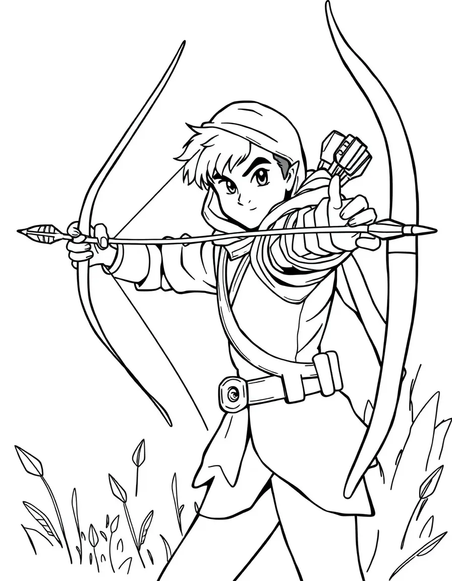 Robin Hood splitting an arrow with his own at the archery contest