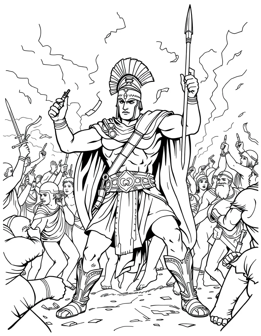 Spartacus leading the slave rebellion against Rome