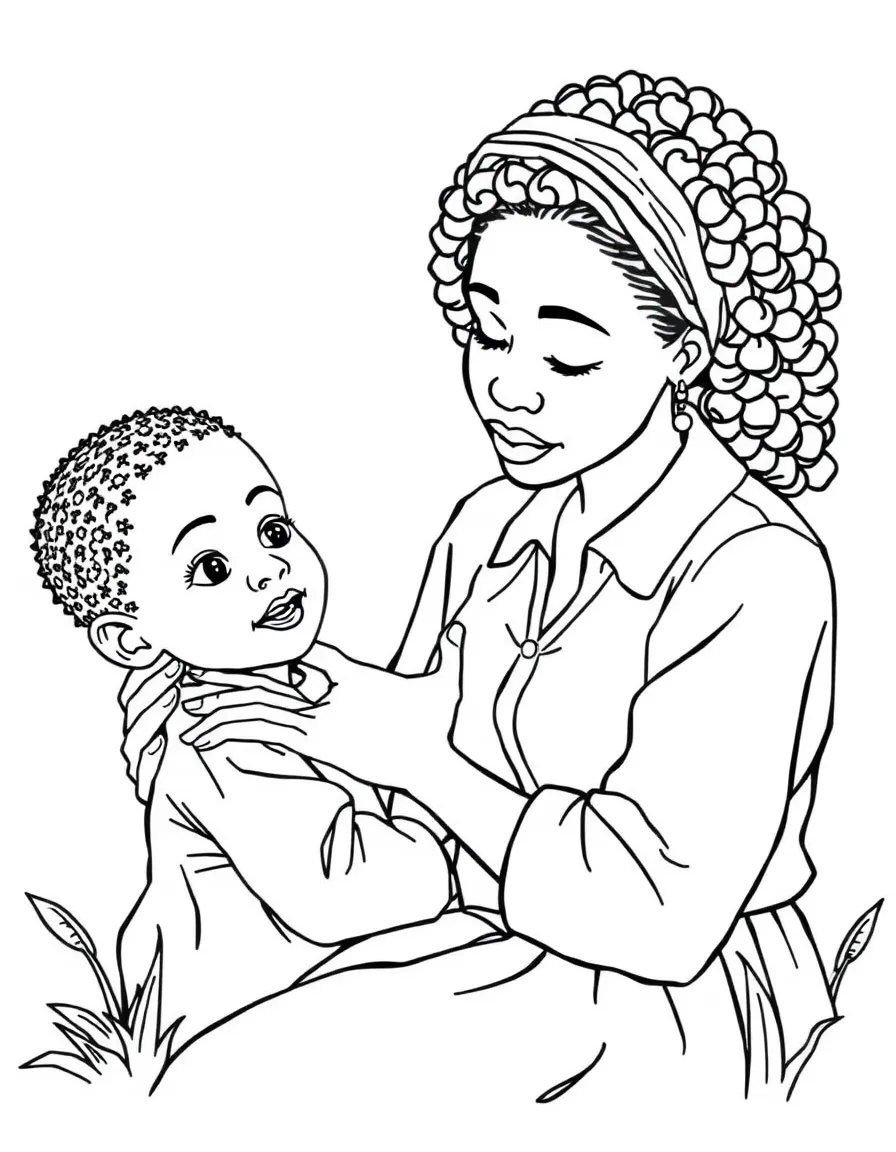 Aibileen Clark from "The Help" caring for a white child