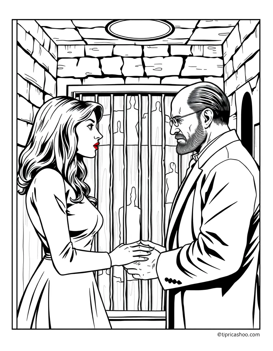 Clarice Starling meeting Hannibal Lecter in his cell