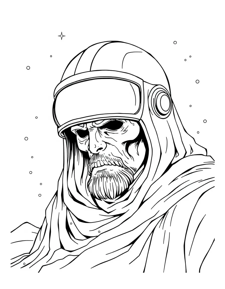Morpheus from "Sandman" with his dream sand and helmet