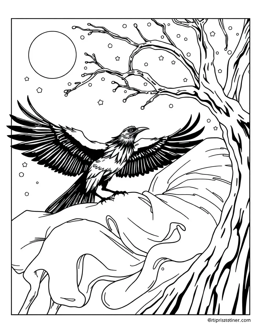 Dream from "The Sandman" with his raven and ruby