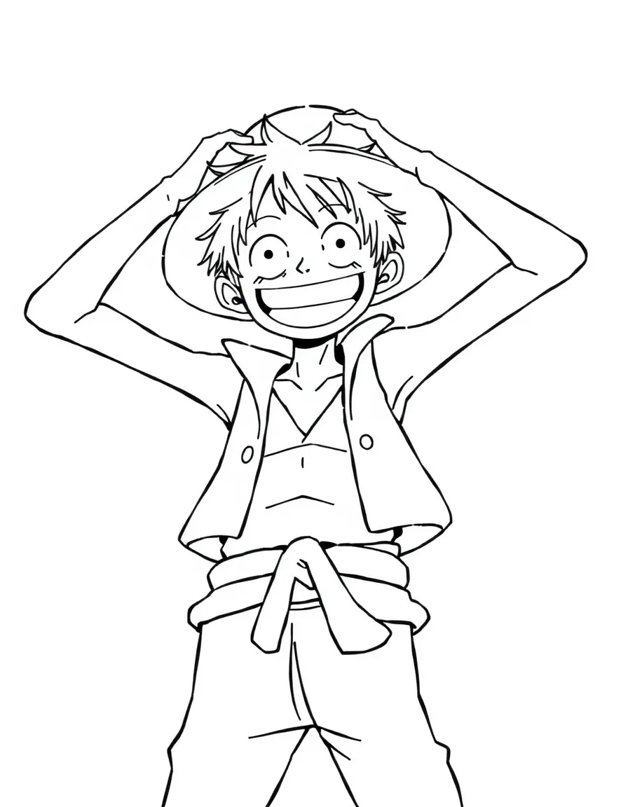 Luffy from "One Piece" stretching his rubber arms