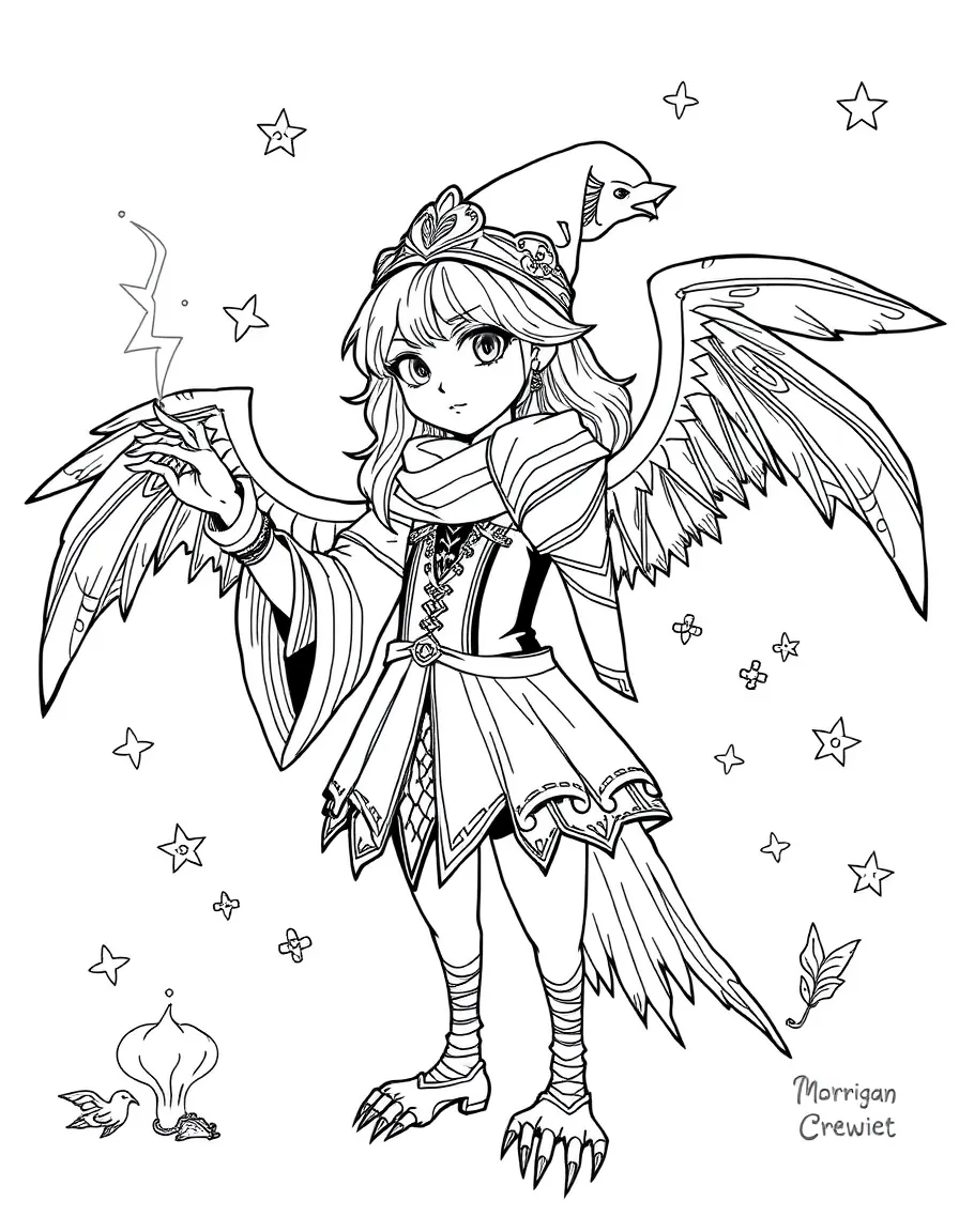 Morrigan Crow from "Nevermoor" with her Wundersmith abilities