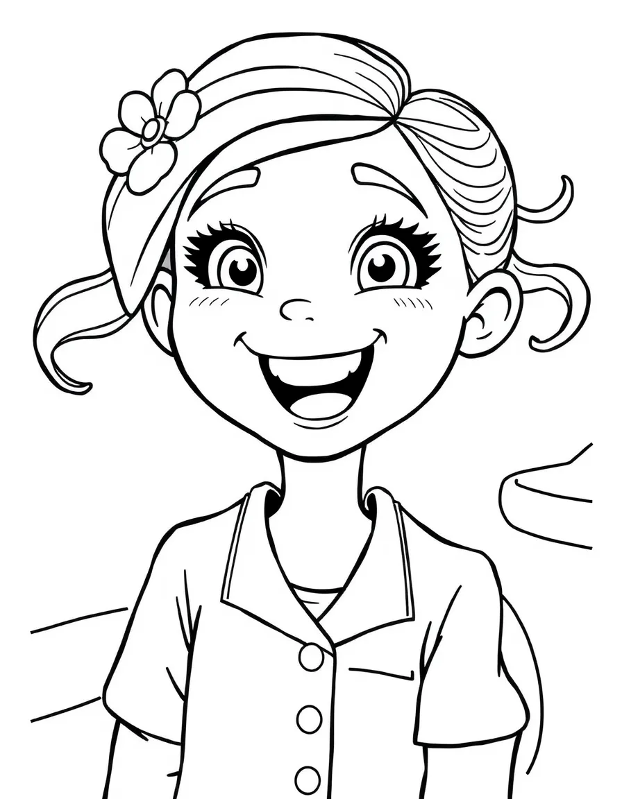 Raina from "Smile" at the dentist's office