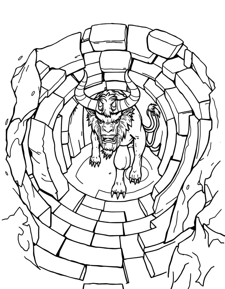 The Minotaur in the center of the labyrinth